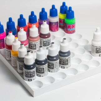 Acrylic 49 dropper bottle in-drawer holder - Vallejo, Scale 75, Army Painter etc.