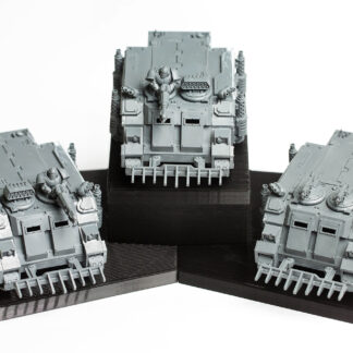 Miniature Display Stand for Tanks - for 3 units, to suit Warhammer 30K or 40K Rhino or similar vehicles
