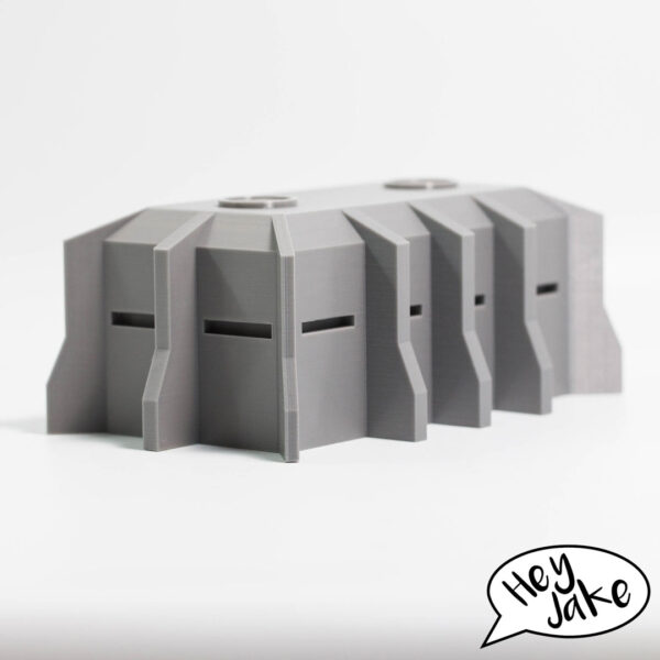 This is the corner of the regular Petra pattern wargaming bunker, 3D printed by Hey Jake for tabletop wargaming.