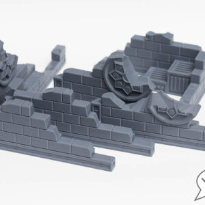 This ruined wall set for wargaming is inspired by the 2nd. Edition Warhammer 40K cardboard walls from the box set!