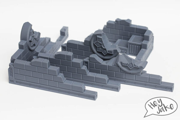 This ruined wall set for wargaming is inspired by the 2nd. Edition Warhammer 40K cardboard walls from the box set!