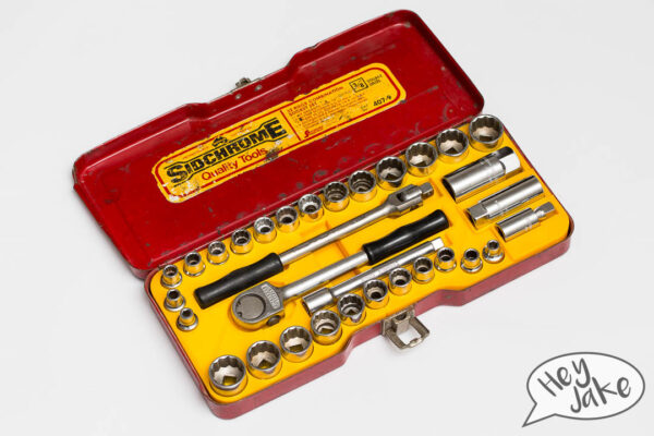 This is a replacement yellow plastic toolbox insert for the Sidchrome 407-9 tool set, 3D printed by Hey Jake.