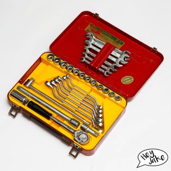 This is a replacement yellow plastic 3D printed toolbox insert for the Sidchrome vintage 390-6 tool set.